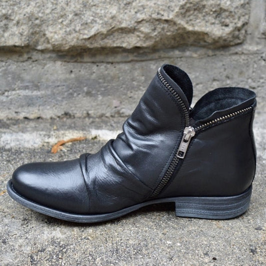 Ophelia | Leather Boots With Zip