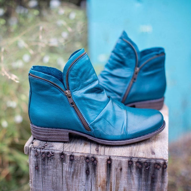 Ophelia | Leather Boots With Zip